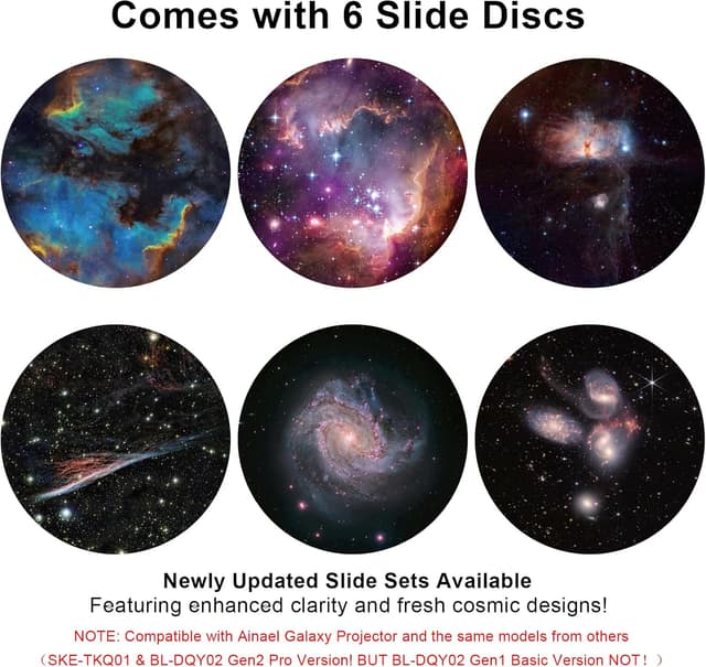 Detalle de Ainael Galaxy dischi per proiettore Ultra HD