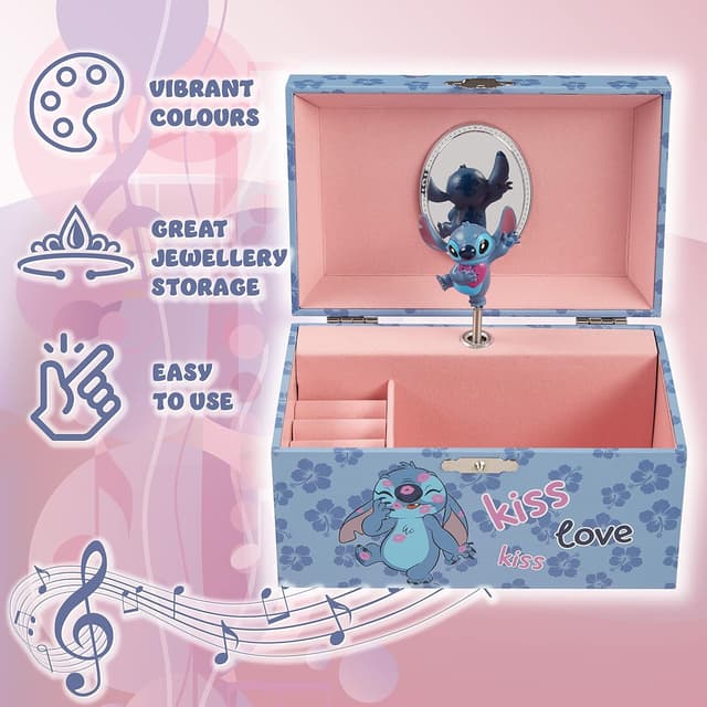 Thumbnail 3 de Disney Stitch Musical Jewellery Box with Spinning Figure