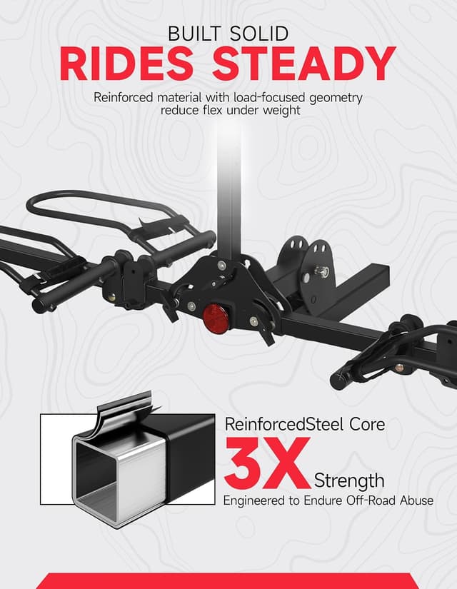Thumbnail 6 de Young Bike Rack Hitch 200LB 2-Bike Platform