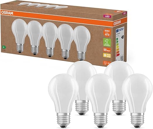 Imagen de OSRAM Lámparas LED Pack de 5, 60W, Blanco Cálido 💡 en OfertitasTOP