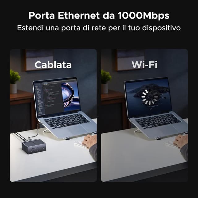 Thumbnail 6 de UGREEN Revodok Max Dock Thunderbolt 4 13 in 1 con 2 porte TBT4, DisplayPort, RJ45 e doppio slot SD/TF