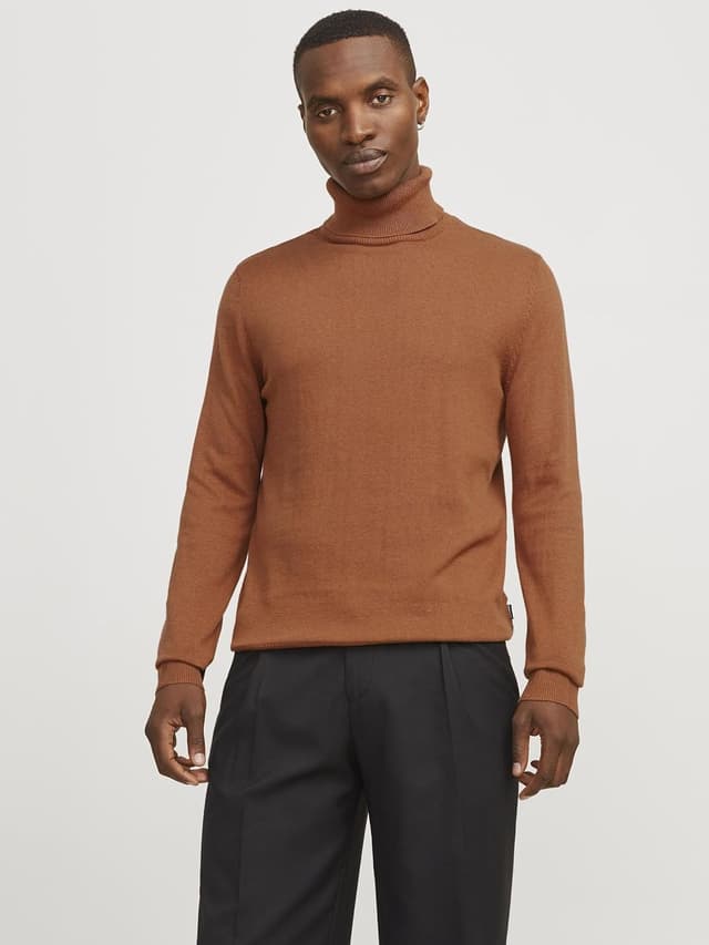 Detalle 2 de JACK & JONES Emil Knit Roll Neck Jumper Rollkragenpullover