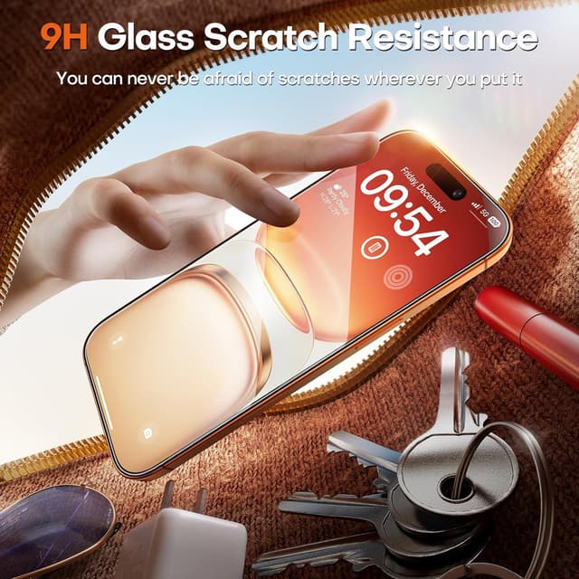 Detalle 2 de TOCOL Screen Protector for iPhone 17 Pro Max and 16 Pro Max 6.9" tempered glass protection 2 pack