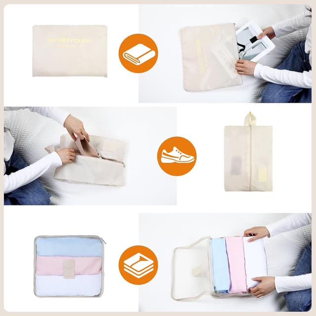 Thumbnail 4 de AiQInu Rangement Valise Lot de 7 Organisateur de voyage