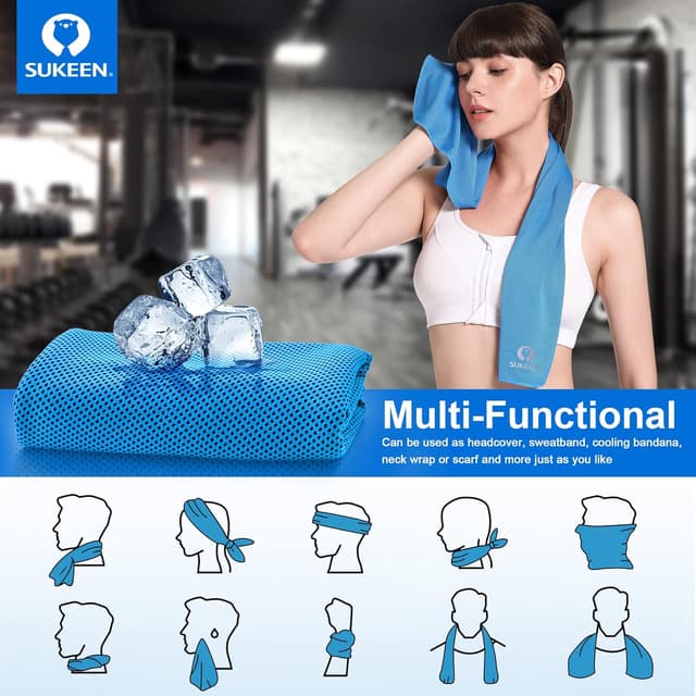 Detalle de Sukeen Cooling Towels 4 Pack, 40x12 in