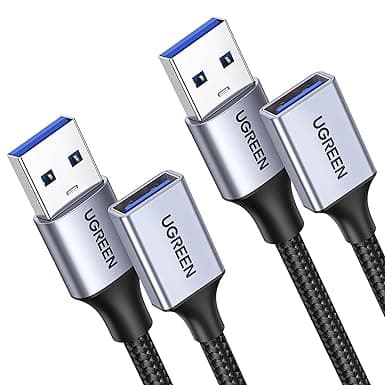 Detalle de UGREEN Cable Alargador USB 3.0 - Paquete de 2 🔌