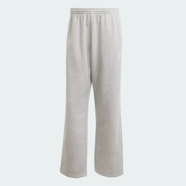 Detalle 2 de Pantalón con dobladillo abierto Trefoil Essentials de adidas (gris)