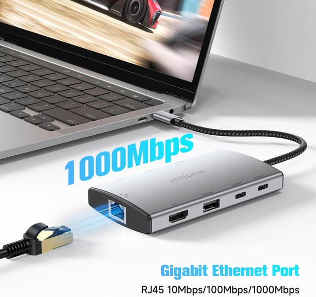 Detalle de RSHTECH USB-C Hub 10Gbps 9-in-1
