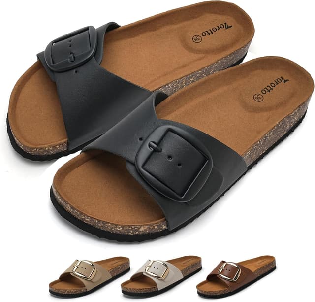 Detalle de Pantoletten Damen Sandalen flach