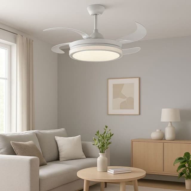 Detalle 2 de Klack Aspas Retráctiles ventilador 106 cm LED