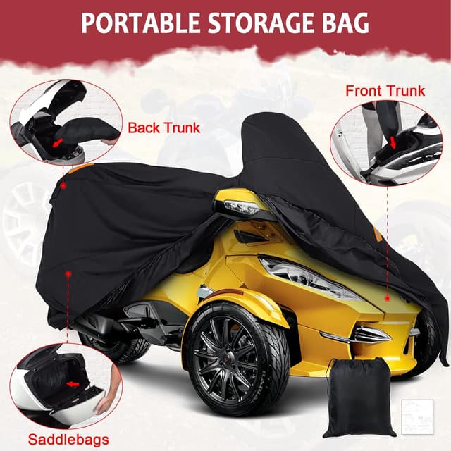 Thumbnail 6 de StarknightMT Spyder Full Cover (Waterproof) for Can-Am Spyder RT/RT Limited 2010–2019