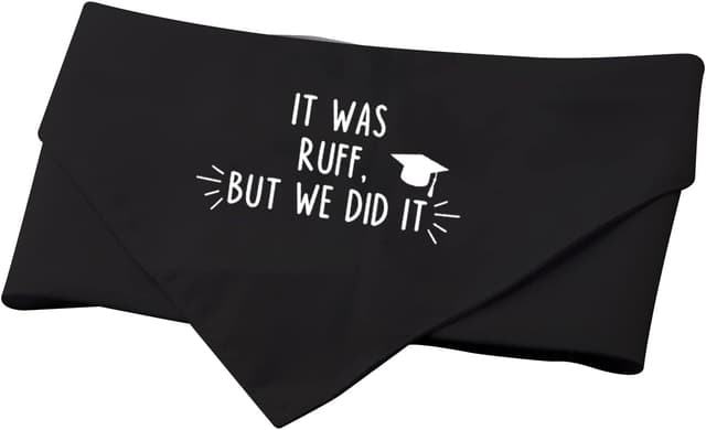 Thumbnail 1 de Graduation Dog Bandana "It Was Ruff, But We Did It"