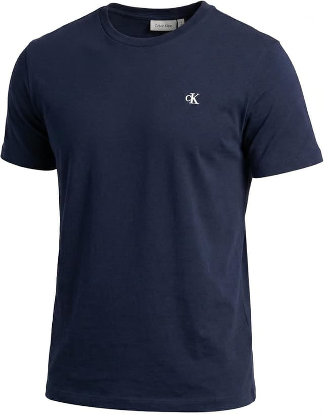 Detalle 2 de Calvin Klein Camiseta de manga corta hombre Classic Monogram tee de cuello redondo, rojo Red Pear (M)
