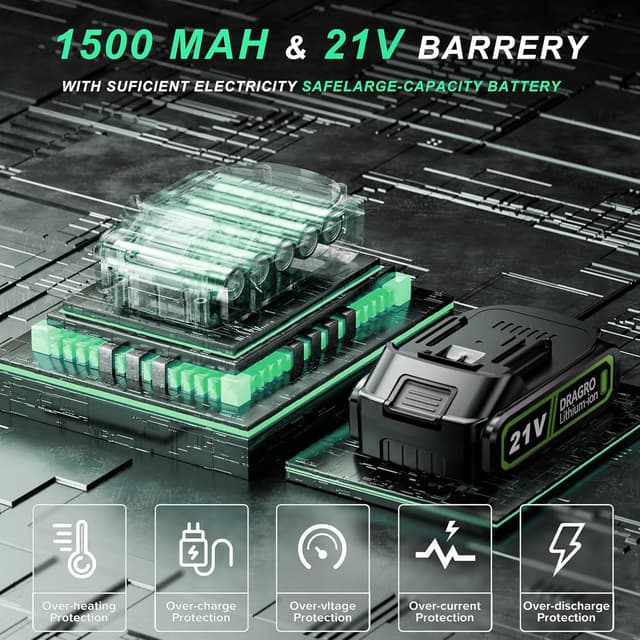 Detalle 2 de Metal Blade 21V Cordless Strimmer with 16 Blades and Pruning Shears (15cm cutting diameter)