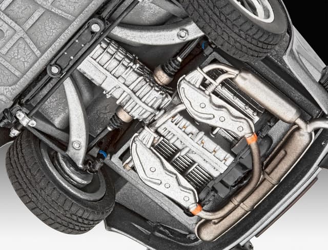 Detalle de Revell Modellbausatz Porsche 911 G-Modell (3,2-L, 231 PS) – detaillierter Bausatz mit Motorbauteilen
