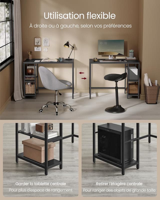 Thumbnail 3 de VASAGLE LWD046B04 Bureau 100 x 50 cm