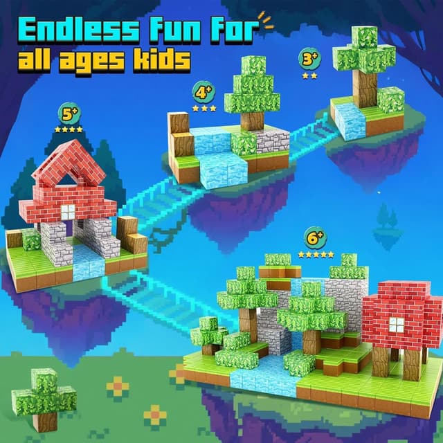 Thumbnail 5 de Build Mine 100PCS Magnetic Blocks set 1"