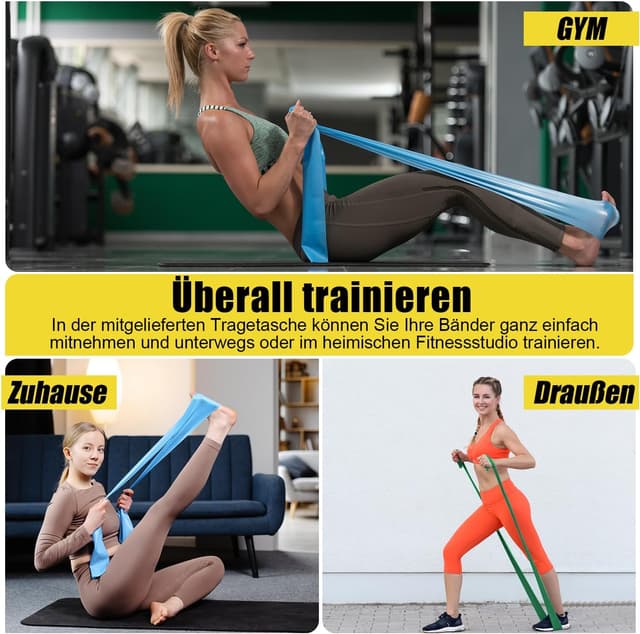 Thumbnail 4 de POTOK 4er Fitnessbänder 1,5 m