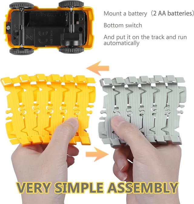 Detalle 2 de Kids Construction Race Tracks Toy Set (253 PCS) with Flexible Track, Cars & Trucks – Age 3–8