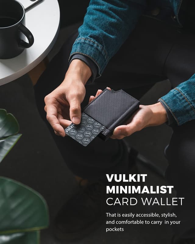 Detalle 2 de VULKIT bifold card wallet RFID 8 cards