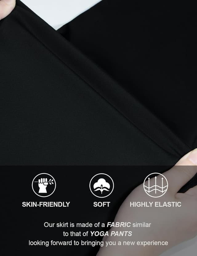 Detalle 2 de THE GYM PEOPLE gonna a matita midi a vita alta con controllo pancia e spacco posteriore