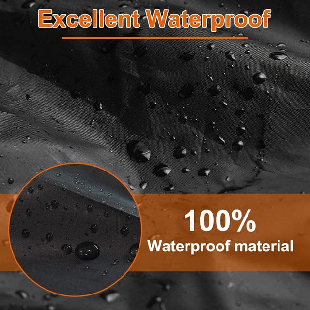 Detalle 2 de Ricyea 2 Pack Waterproof 210D Oxford Garden Stacking Chair Covers (64x64x70/120cm)