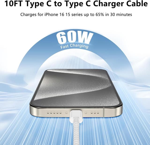 Detalle de USB C to C Charger Cable 10ft