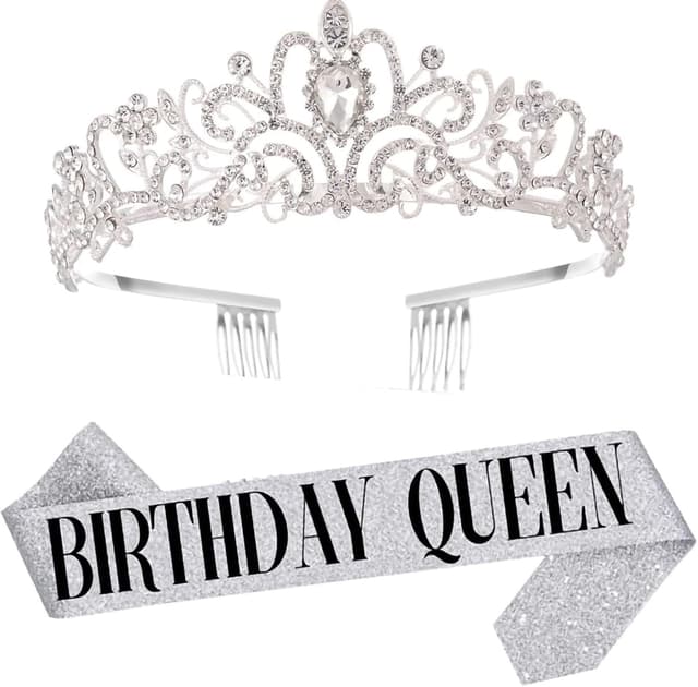 Imagen de Birthday Queen Sash & Rhinestone Tiara Set en OfertitasTOP