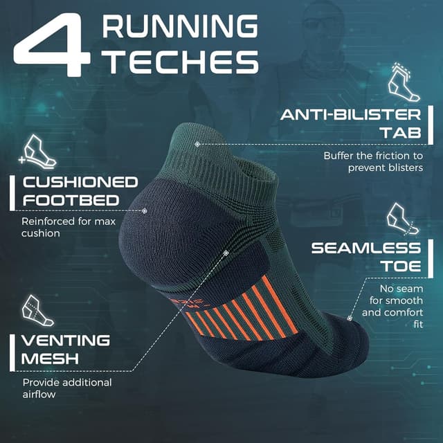 Thumbnail 4 de Rahhint Coolmax Compressione 3 Paia Calze Running