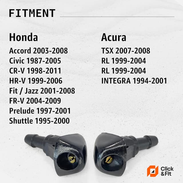 Thumbnail 1 de Click&Fit Windshield Washer Nozzles for Honda Civic