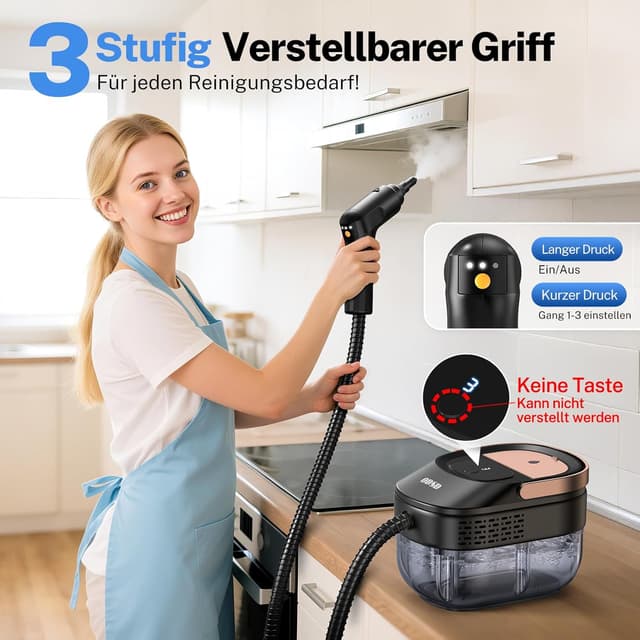 Detalle de ODSD Dampfreiniger für Haushalt & Auto 1,6 l