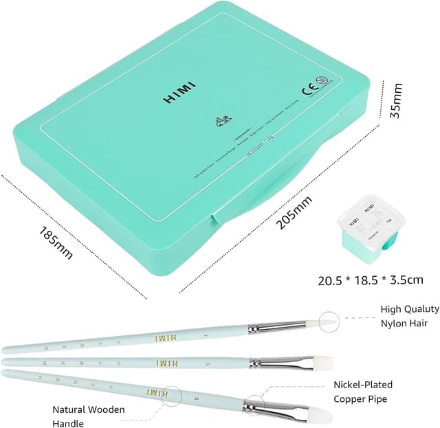 Detalle de ABEIER HIMI Gouache Paint Set 48 colours, 12ml ๐จ