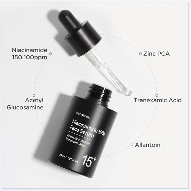 Detalle 2 de Siero alla Niacinamide 15% TOSOWOONG con Acido Tranexamico e Zinco PCA, 30 ml