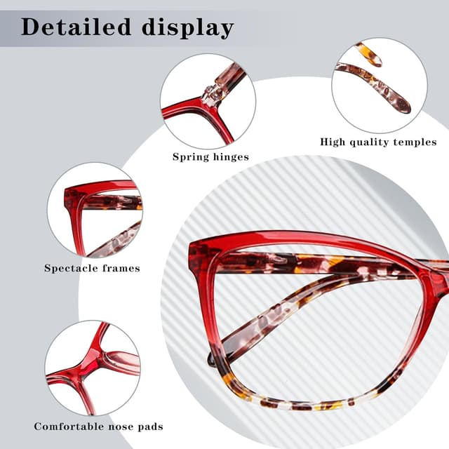 Detalle 1 de Dolarosey Blue Light Reading Glasses 3 Pack