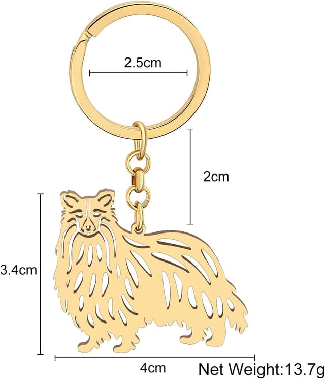 Detalle de YAYAKO stainless steel dog keychain wallet keyring (car keys, dog lovers gifts)