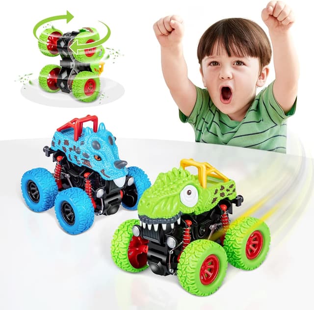 Imagen de LODBY Dinosaur Toys Push and Go Truck 2-Pack en OfertitasTOP