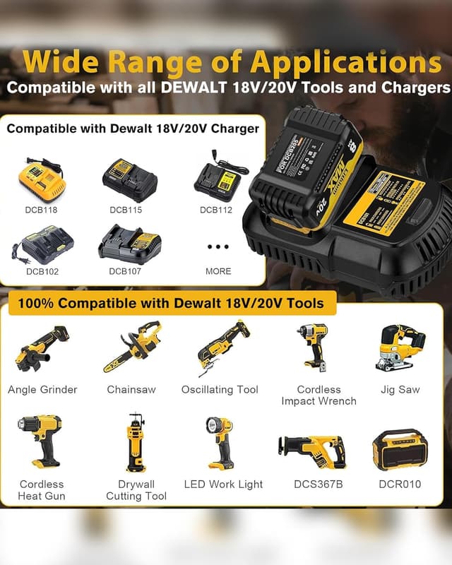 Thumbnail 6 de 18V 5.0Ah DCB182 battery replacement