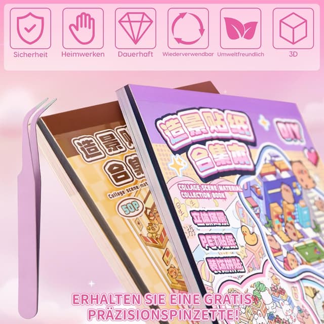 Thumbnail 6 de 20 Stück 3D House Sticker Set 30 Sticker 🎨