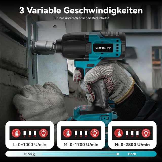 Thumbnail 3 de Yofidra Akku-Schlagschrauber 1700 Nm
