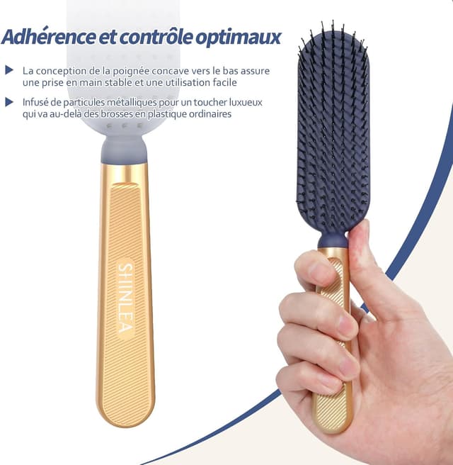 Thumbnail 3 de SHINLEA Brosse démêlante 149 picots 🪮