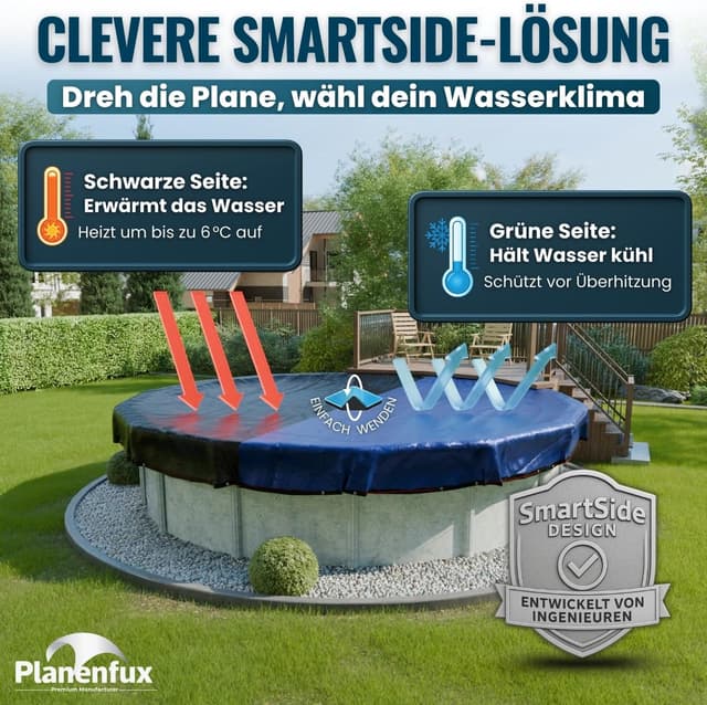 Detalle 2 de Planenfux telo piscina rotondo 305 cm 2 in 1