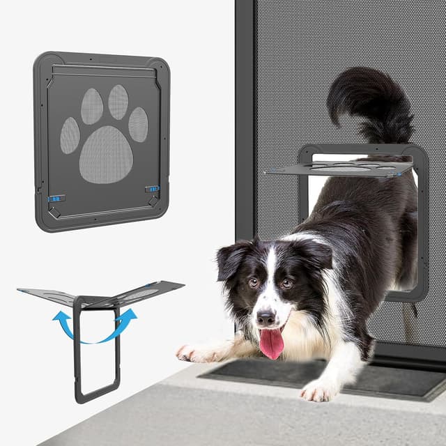 Detalle de ENJOYING Hundeklappe Fliegengitter 36 x 31 cm