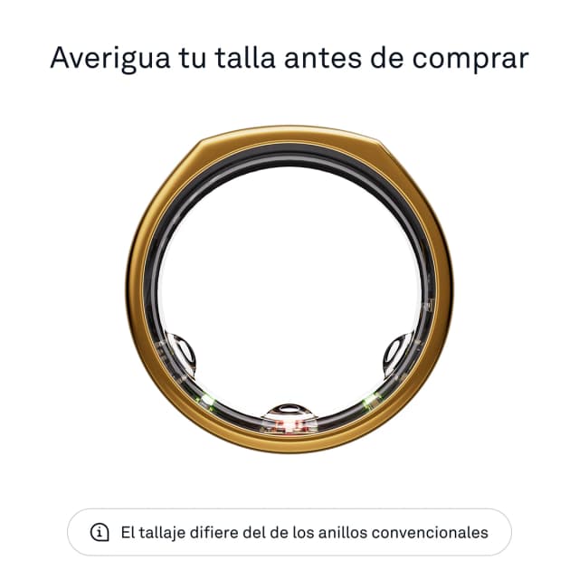 Detalle 2 de Oura Ring Gen3 Heritage Gold: anillo inteligente de titanio con batería de hasta 7 días