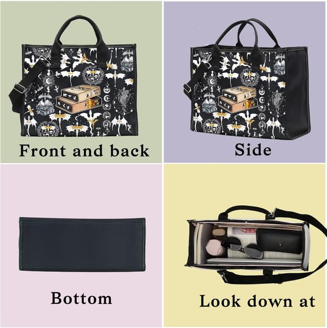 Detalle de LEVLO Wing Dragon Cosmetic Bag (Wing Dragon LT) cotton canvas zipper pouch