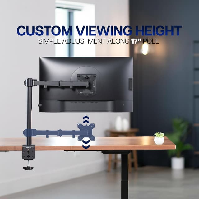 Thumbnail 6 de VIVO STAND-V001 Single Monitor Arm Desk Mount (up to 32 inch regular / 38 inch ultrawide, VESA 75x75 or 100x100)
