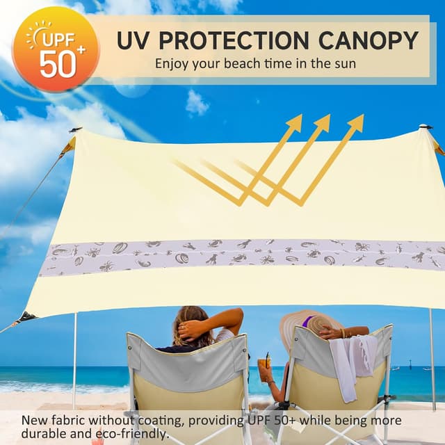 Detalle 2 de VILLEY Tenda da Spiaggia Lycra 2,4 m ⛱