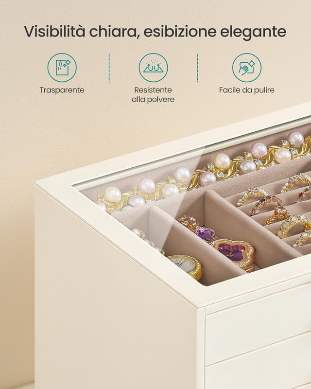 Detalle de SONGMICS Scatola Portagioie 5 livelli