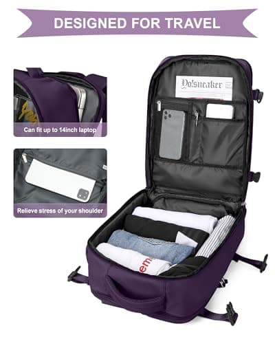 Detalle 2 de SZLX Mochila de viaje de cabina 40x30x20 (mujer) impermeable, compatible como equipaje de mano