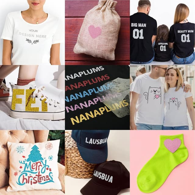 Thumbnail 5 de NANAPLUMS Glitzer HTV 30,48 x 150 cm