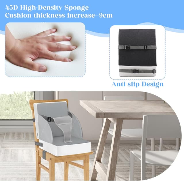 Thumbnail 3 de Rehausseur de chaise enfant 3 points gris